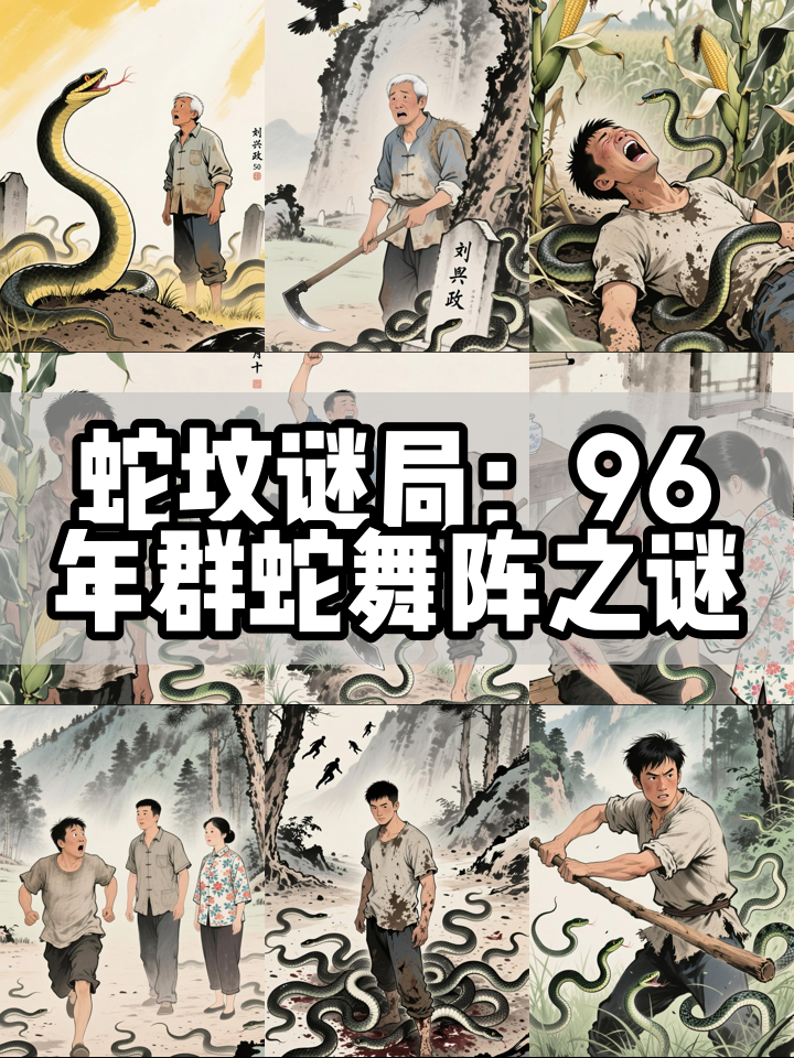 坟头惊现群蛇舞阵!黑蛇叩首缠麻花,黄光闪过谜题封山96年!