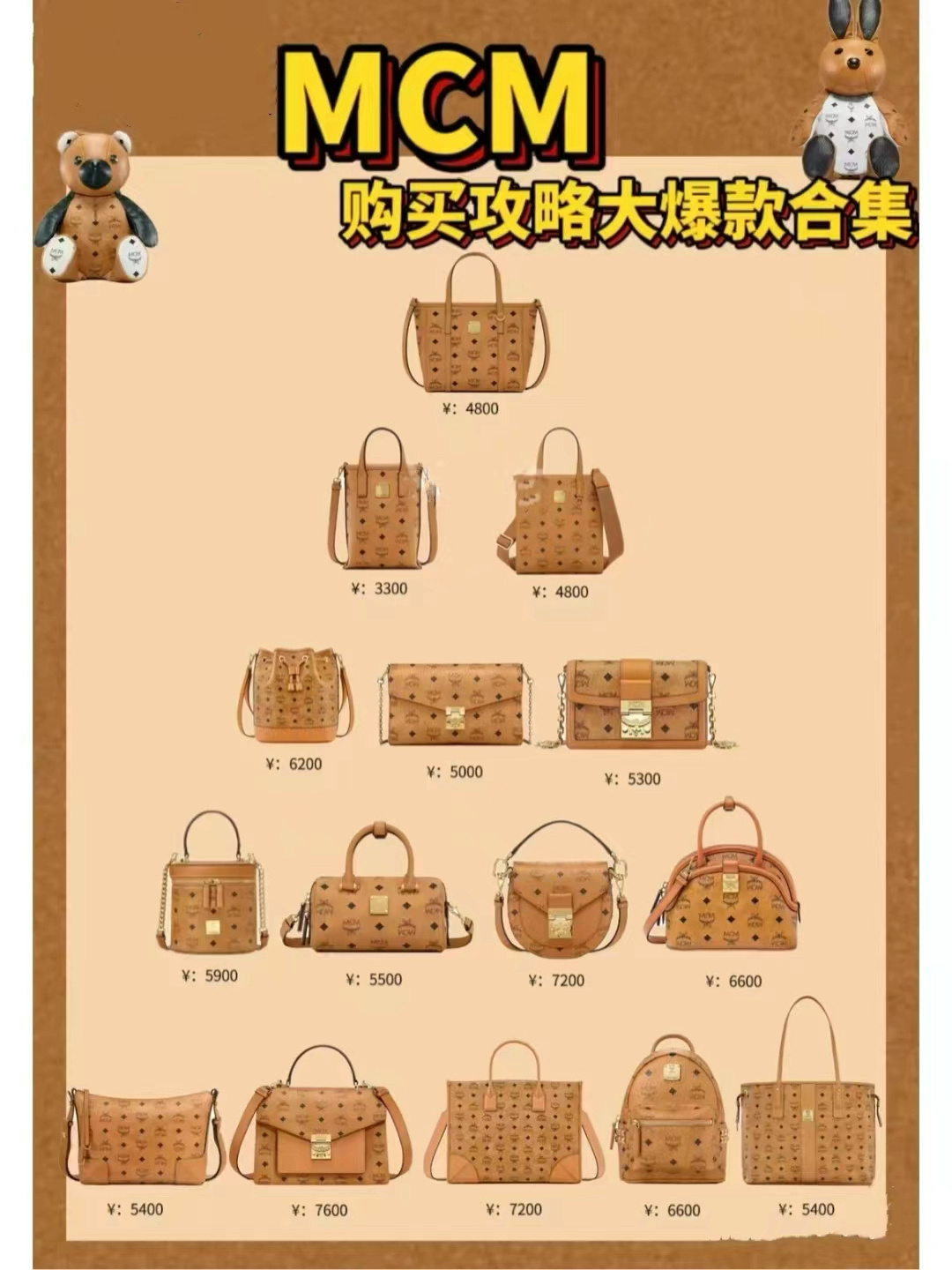 MCM包包排行榜第一名菜篮子第二名波士顿枕头包第三名水桶包第