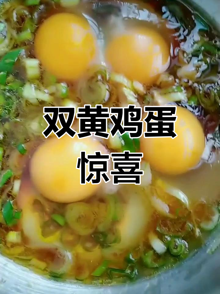不到四个月,三黄鸡下双黄蛋,真是舍不得吃啊!