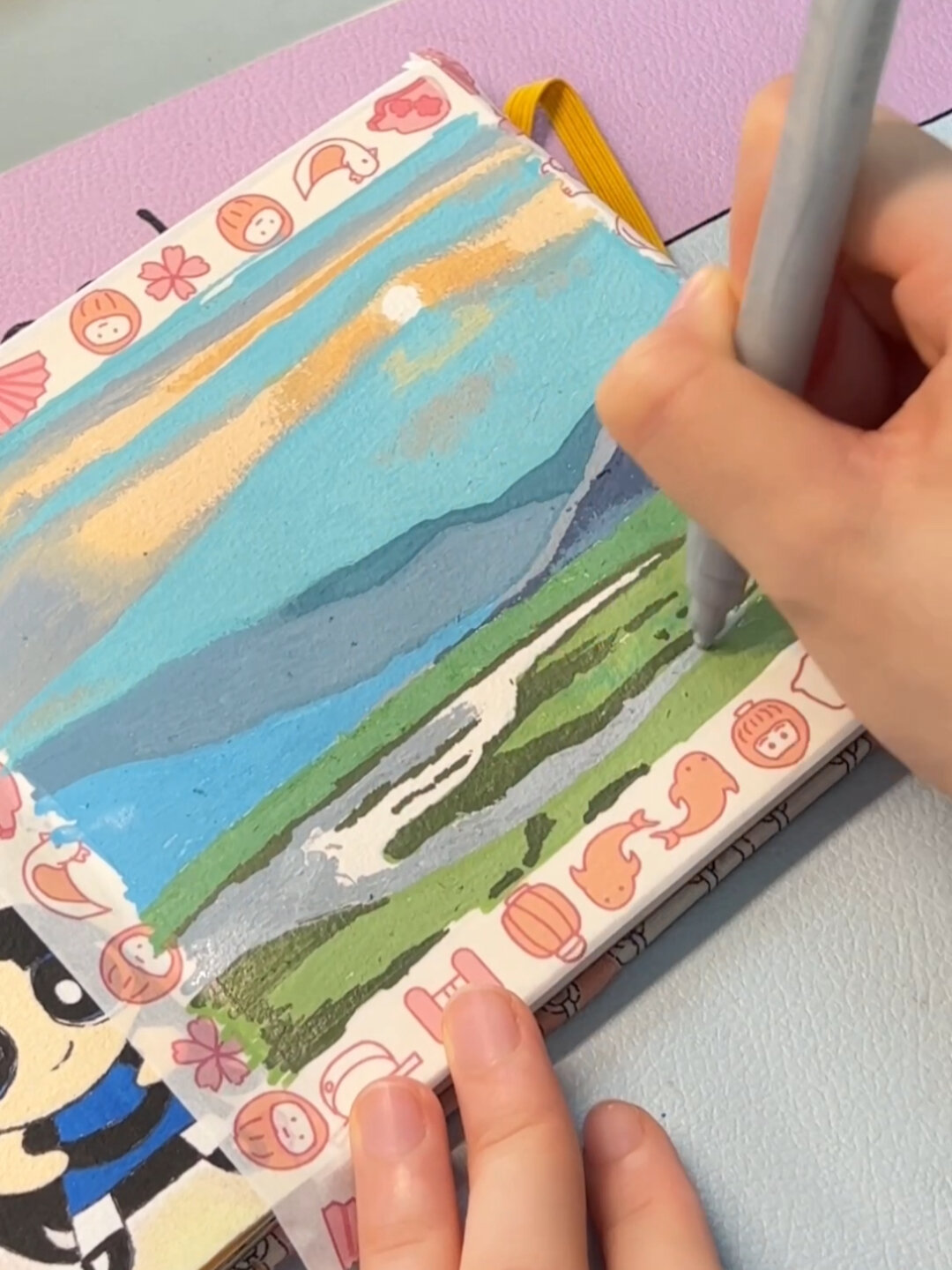 画画解压的半小时～|丙烯马克笔画|风景|简单