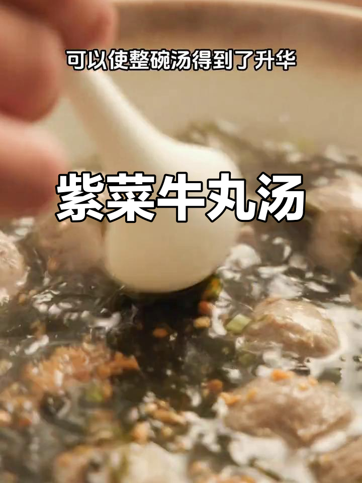 秋季必备！紫菜牛丸汤搭配蒜油，香气扑鼻让人无法抗拒
