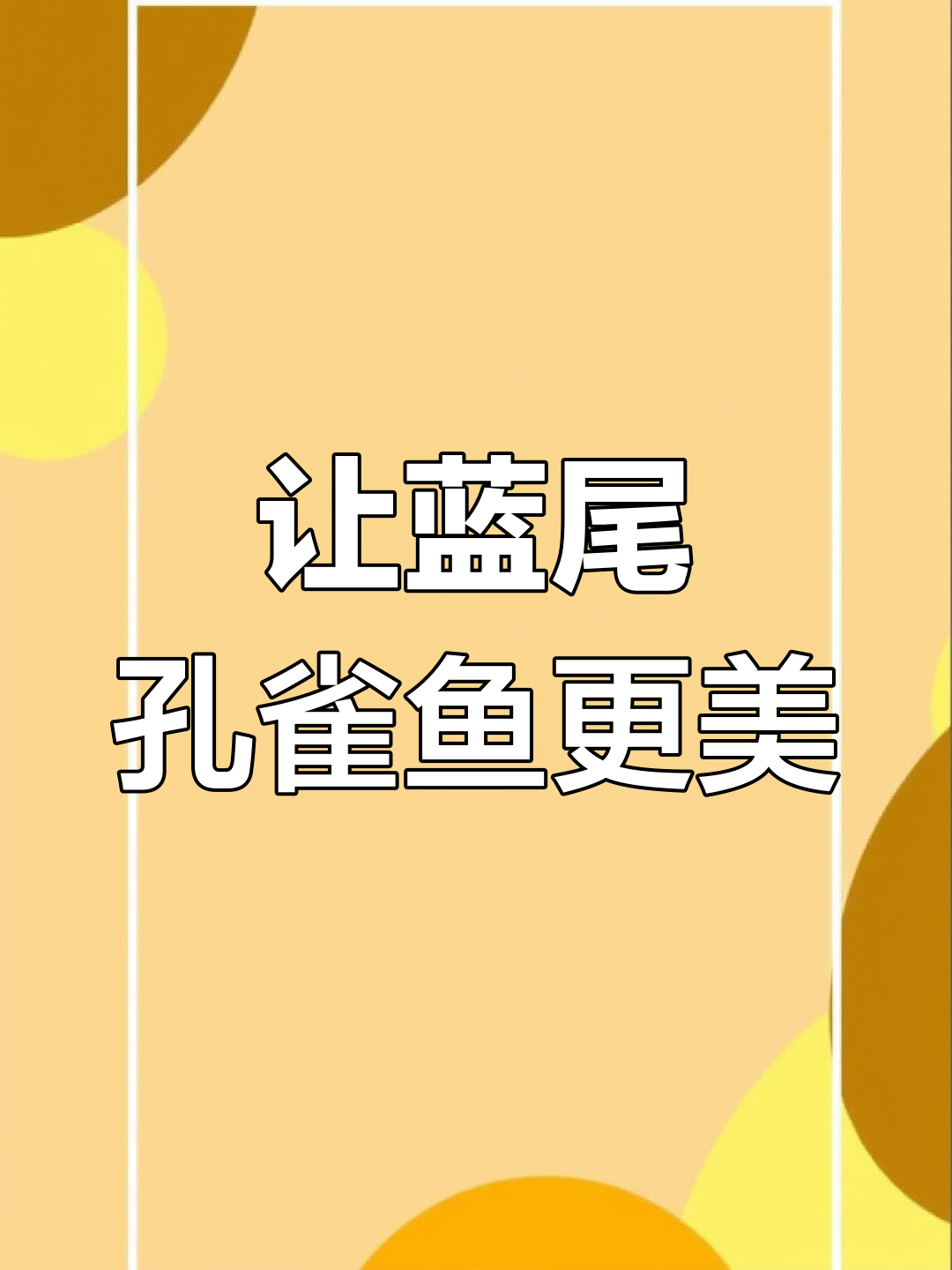 蓝白孔雀鱼发色技巧:如何让尾巴更蓝