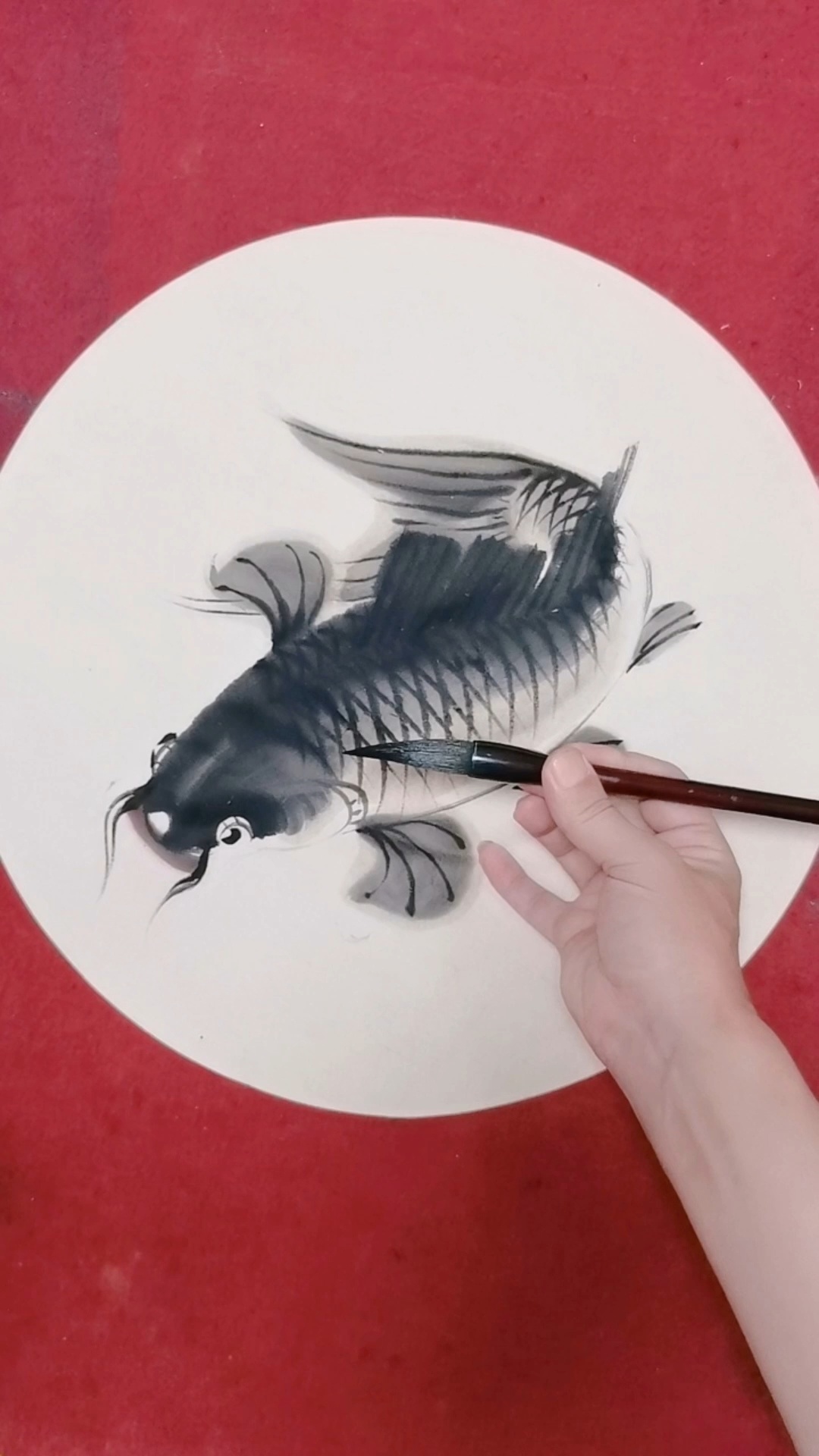 大鲤鱼的画法