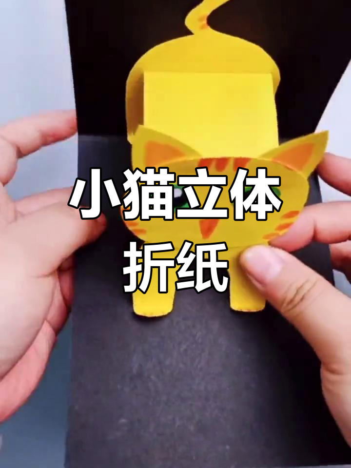 立体小猫手工制作,简单又有趣