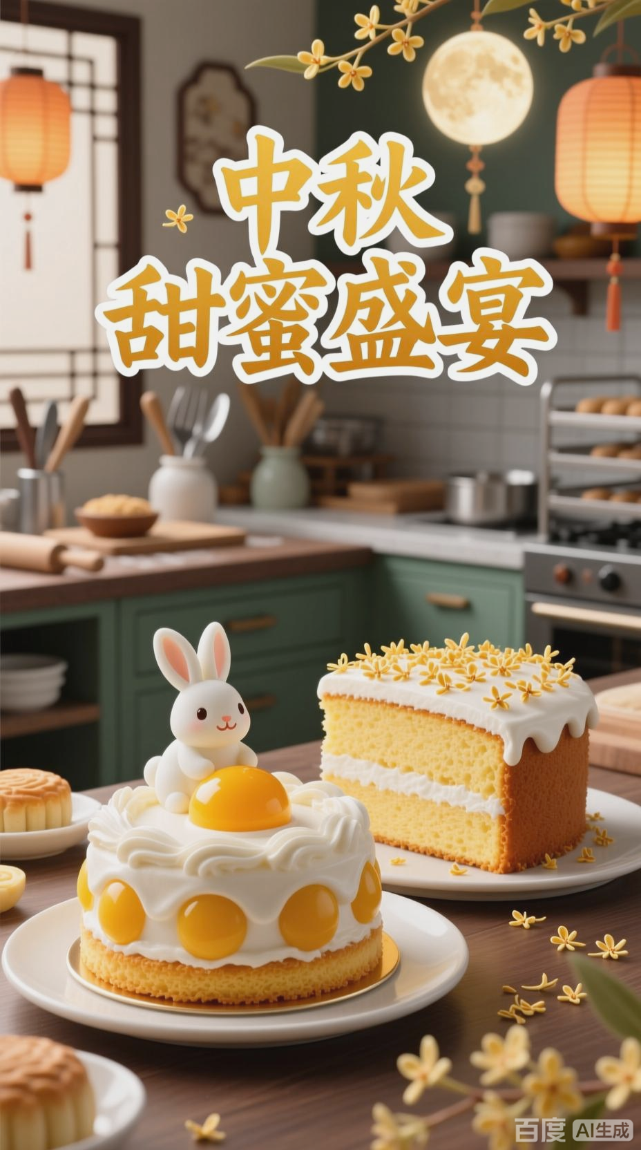 公主梦紫静馨里的中秋节蛋糕