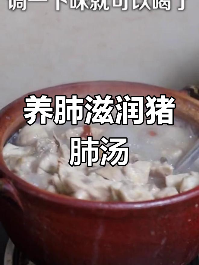 南北杏川贝猪肺汤,润燥养肺必备