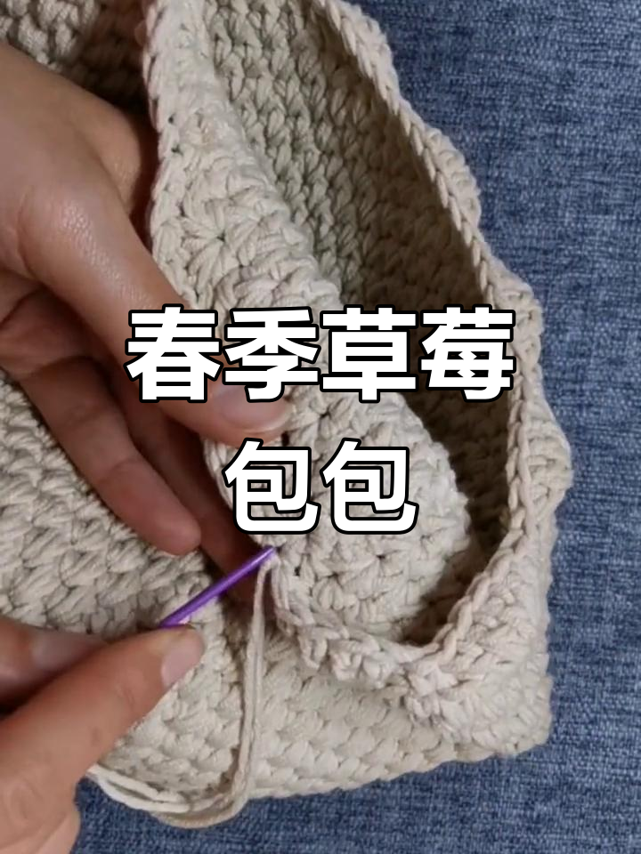 春天草莓包,轻松钩织,适合新手!