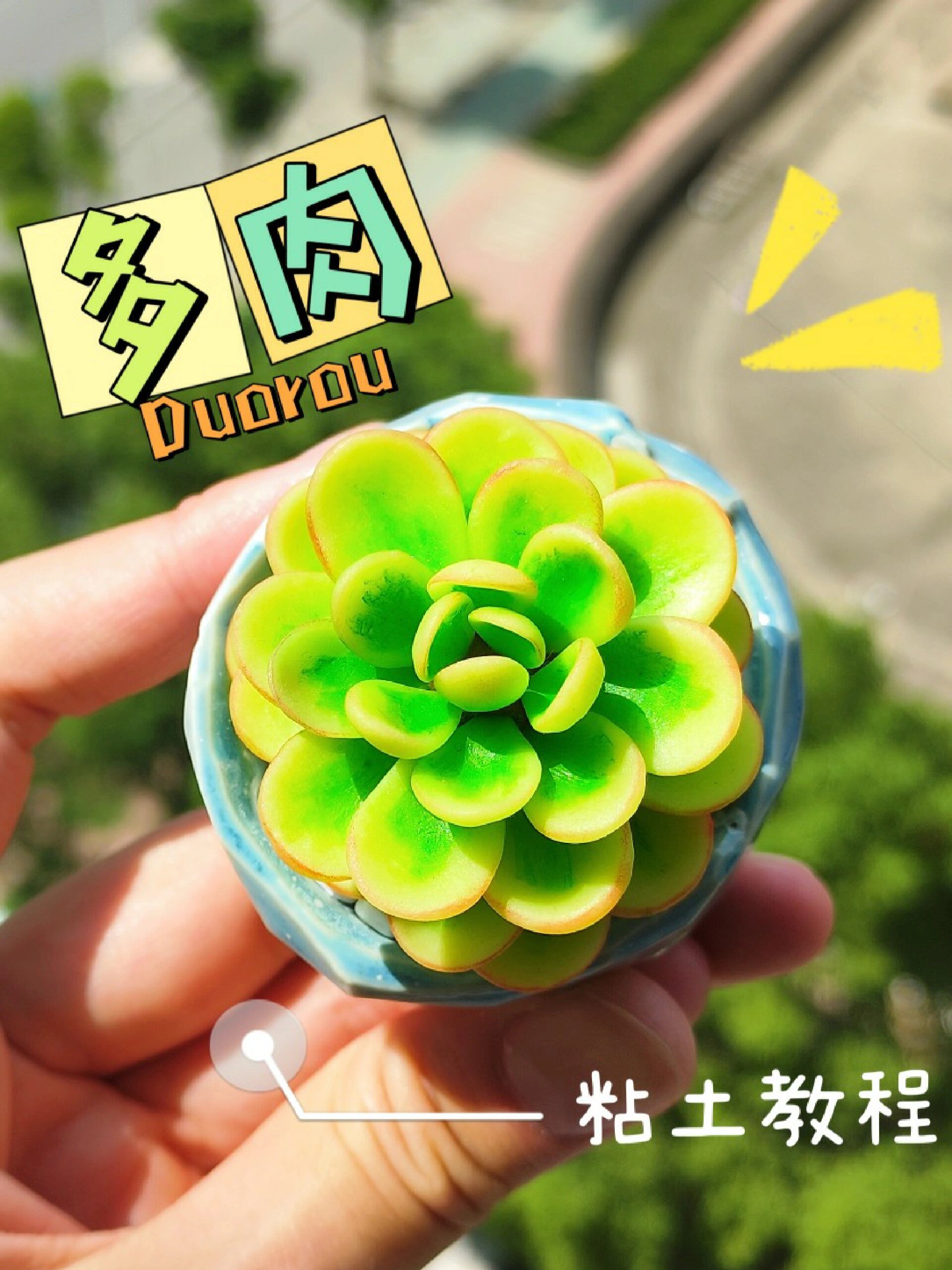 「粘土」超简单的多肉教程来啦~