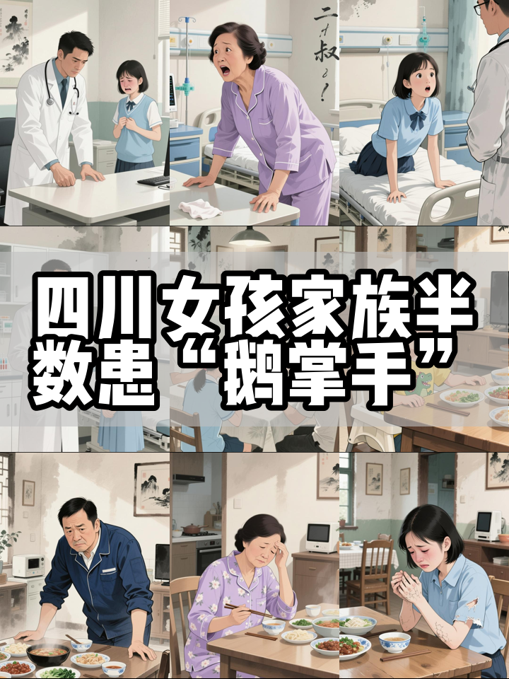 四川仁寿:女孩患国内罕见鹅掌手怪病!甚至家族40人一半都中招!