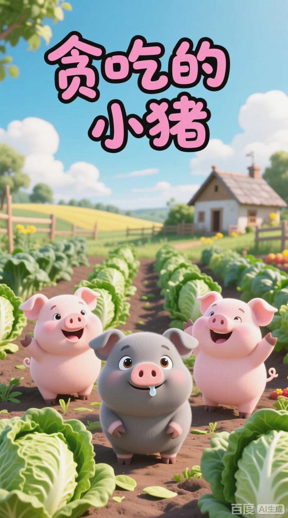 小猪偷吃白菜趣事