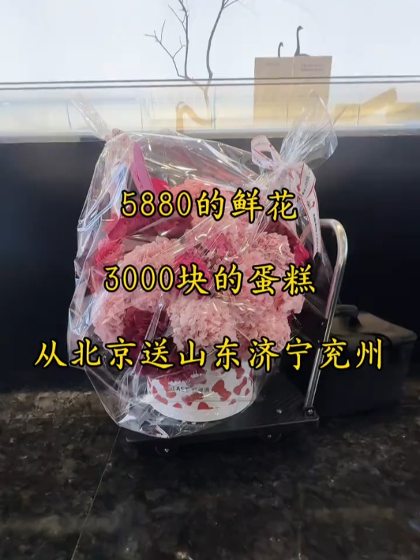 5000多的鲜花,3000多的蛋糕从北京坐高铁送山东济宁兖州