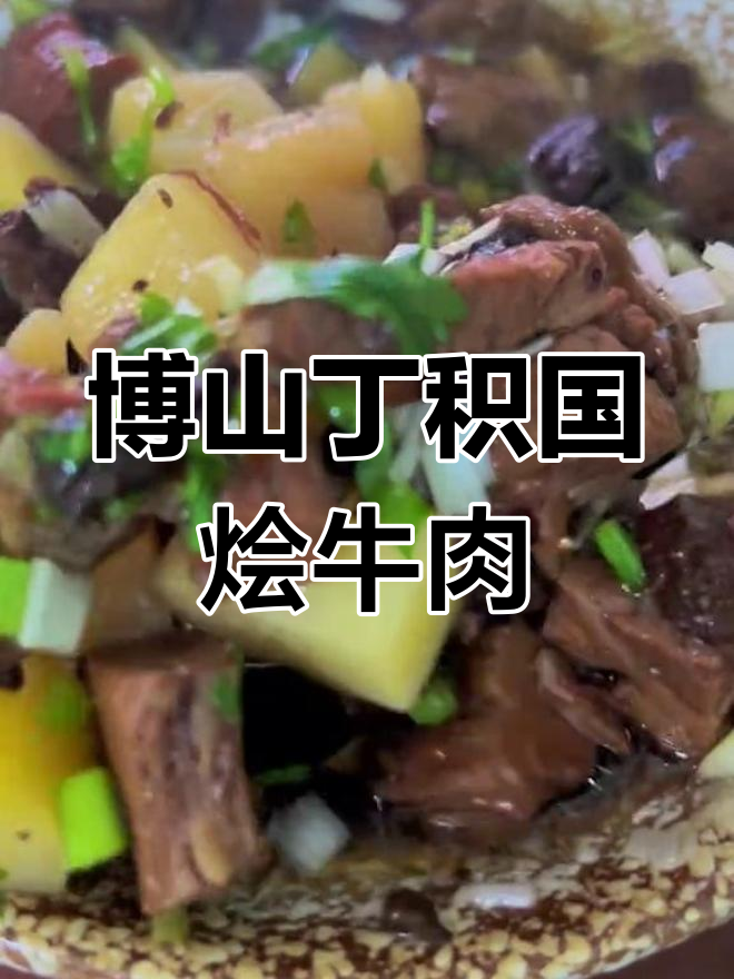 张店植物园南门烩牛肉,肉多实惠好吃