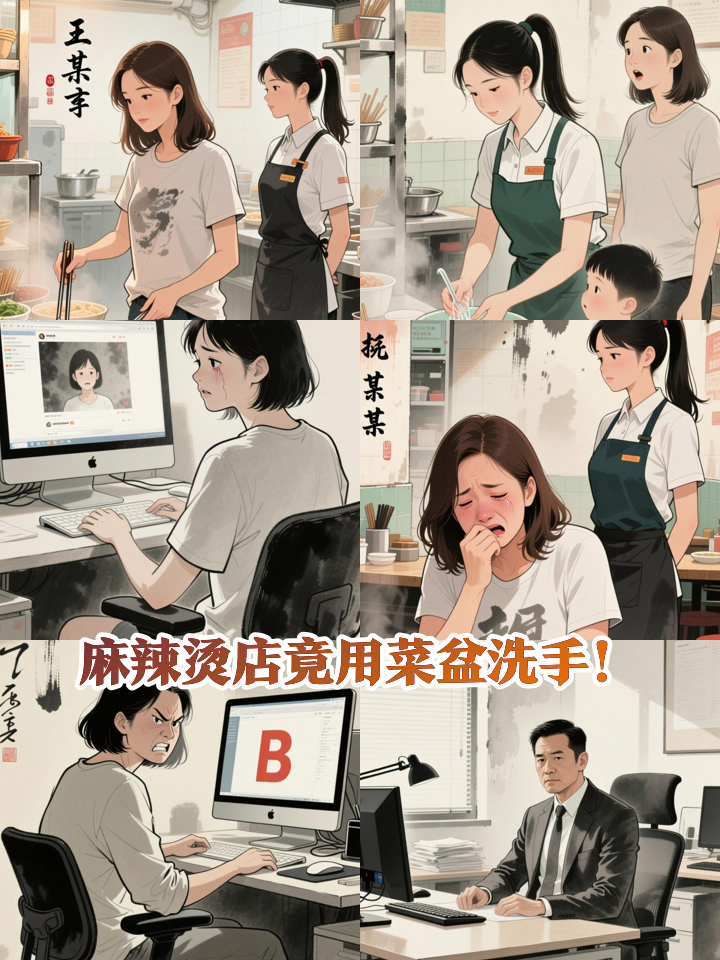 选菜盆变“洗手盆”！浙江麻辣烫店员当众搓孩子手，顾客当场反胃：这饭谁还吃得下？
