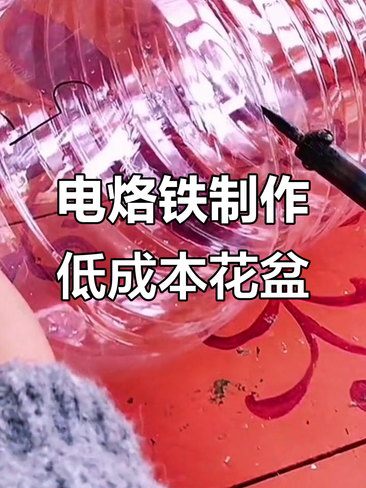 用电烙铁DIY花盆,废矿泉水瓶变多肉植物新家