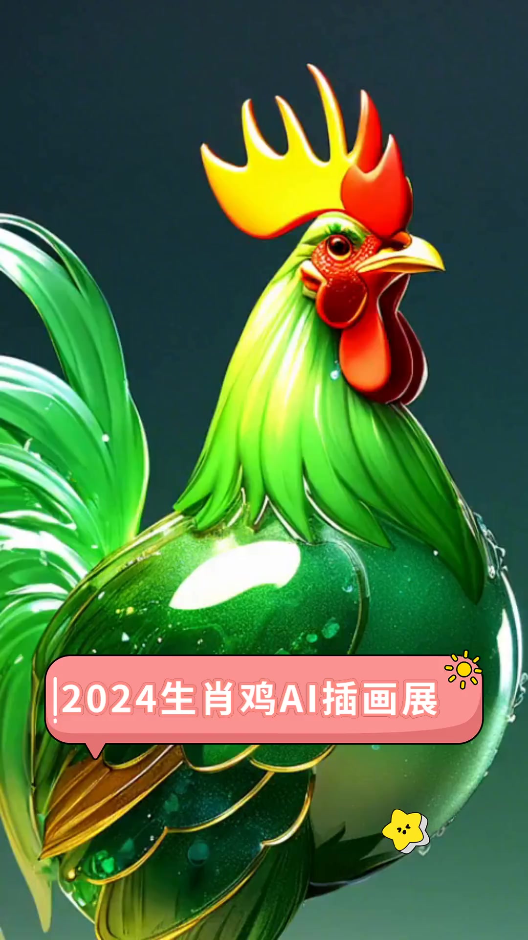2024生肖鸡AI插画展