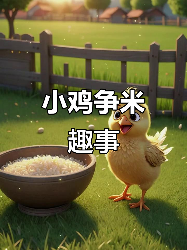 小鸡吃米大作战，毛毛和花花如何抢食？