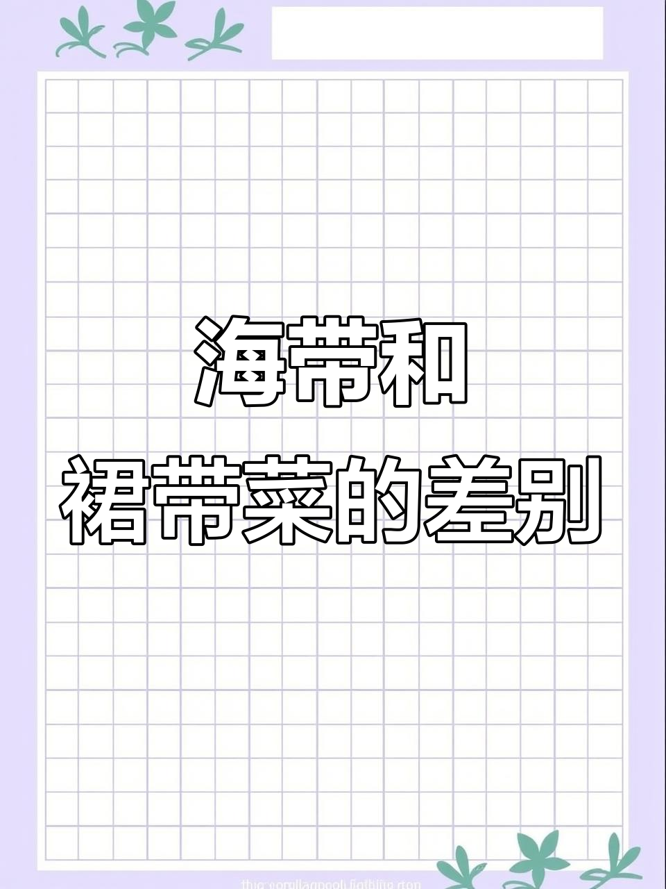 裙带菜与海带的区别,营养价值大揭秘