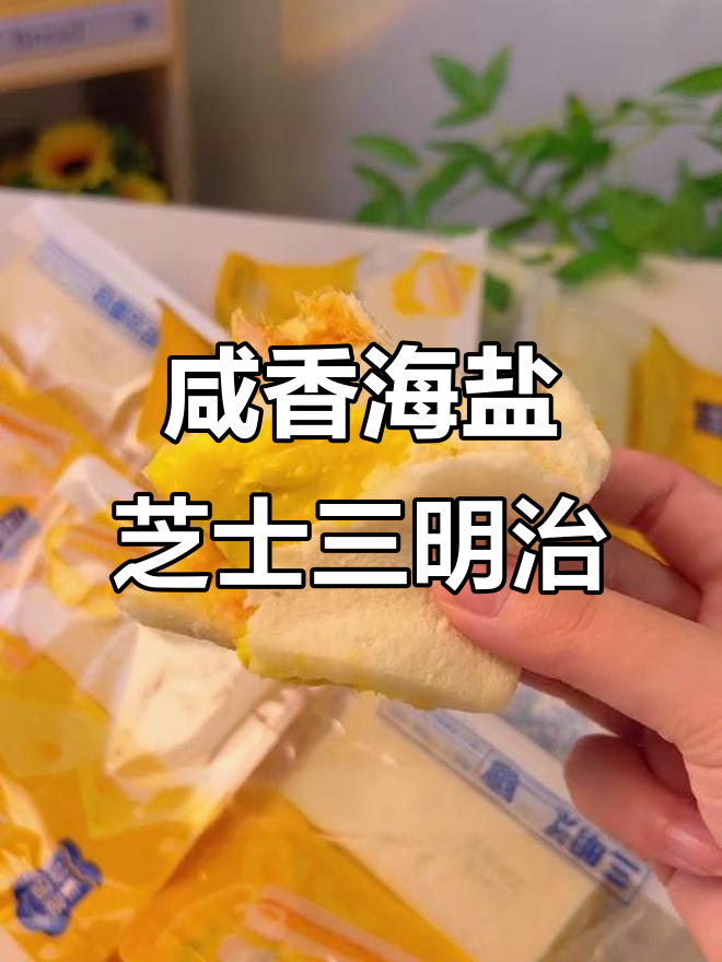 海盐芝士肉松三明治,无边吐司带来双重口感!