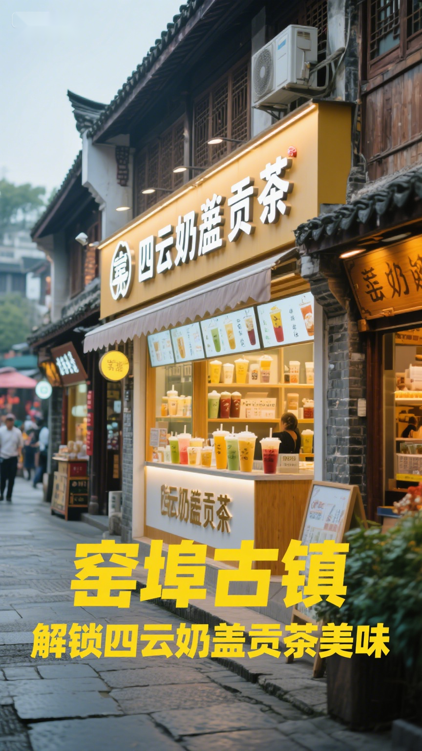 窑埠古镇,解锁四云奶盖贡茶美味