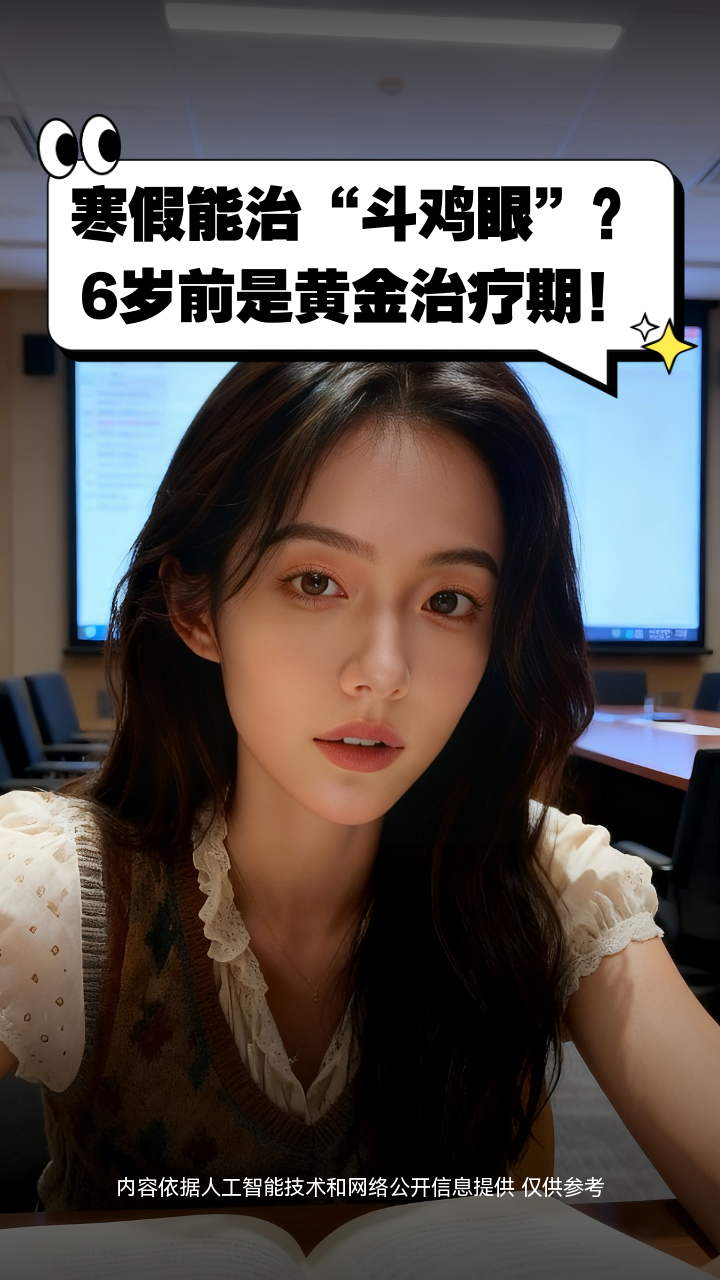 寒假能治“斗鸡眼”？6岁前是黄金治疗期！