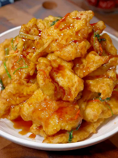 长城晚餐 锅包肉这么做酸甜可口,脆香好吃,大人孩子都喜欢!