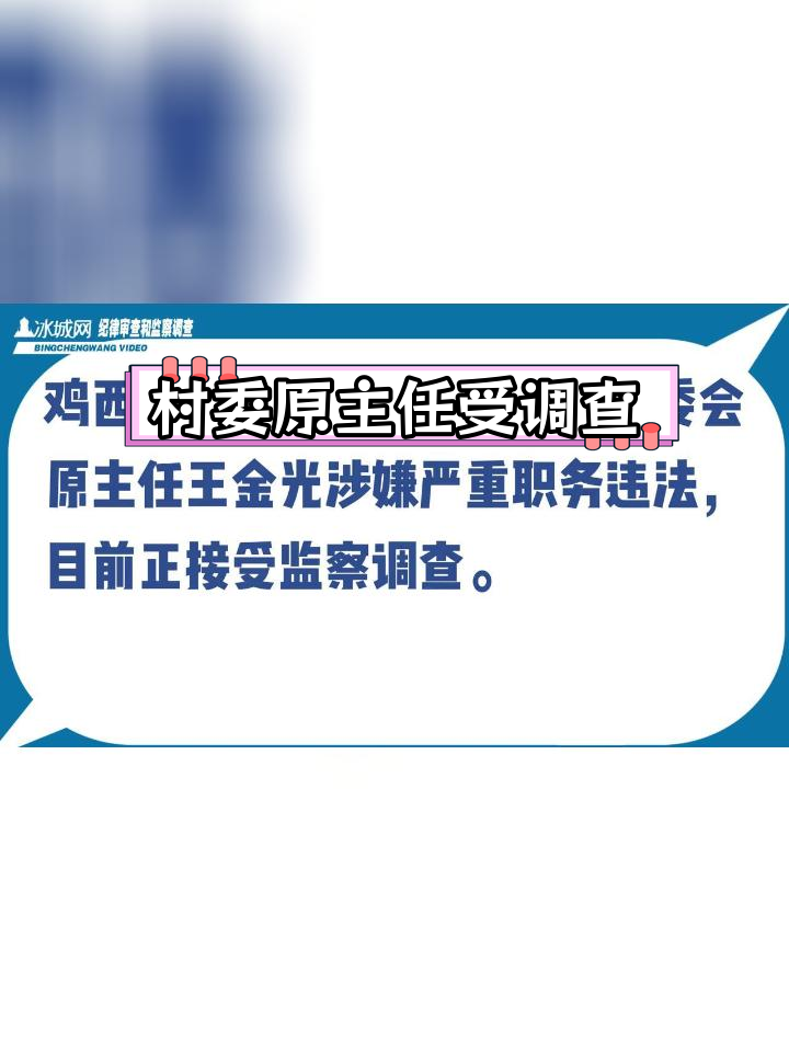 黑龙江鸡西市一村委会主任被查