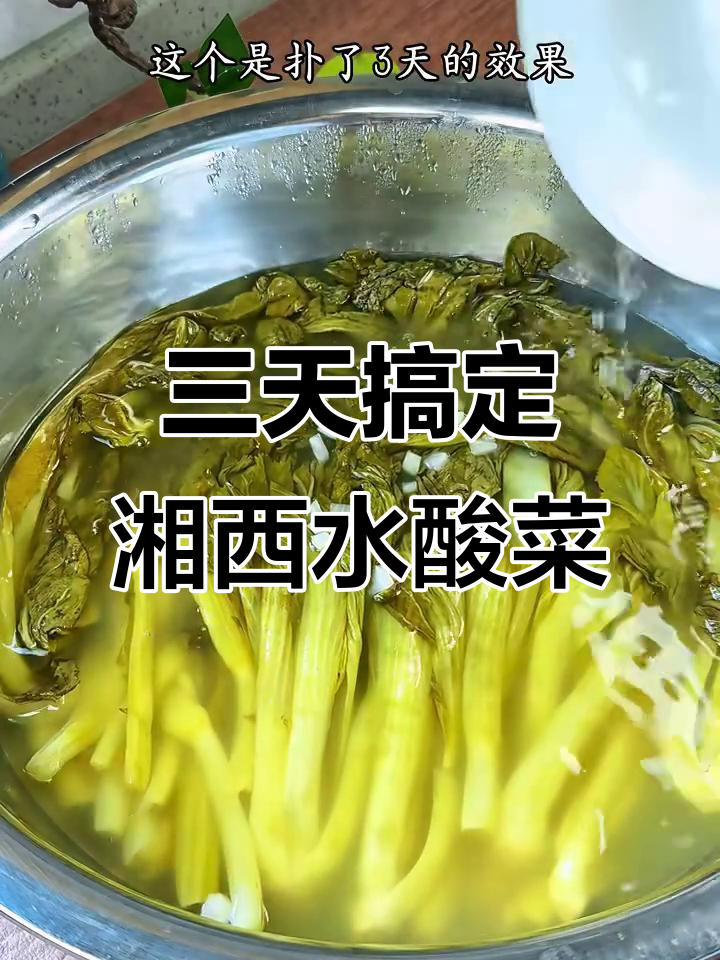 湘西水酸菜的简单做法,晒干后泡三天就能吃
