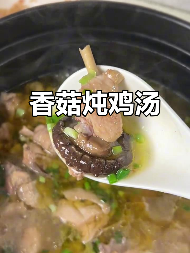 香菇鸡汤，简单又鲜美！鸡肉与香菇的完美搭配
