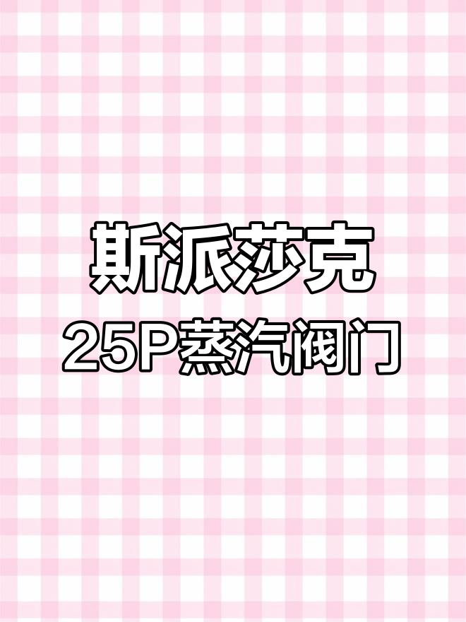 斯派莎克25P蒸汽减压阀与疏水阀全面解析
