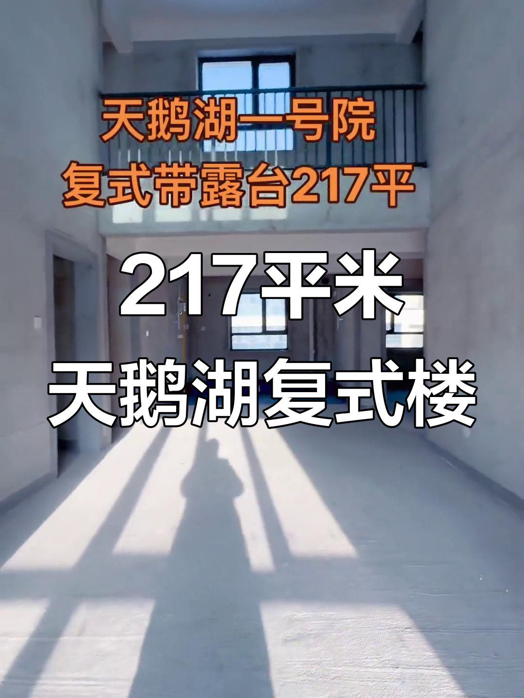 天鹅湖一号院217平复式楼,带露台电梯洋房,南北通透户型设计