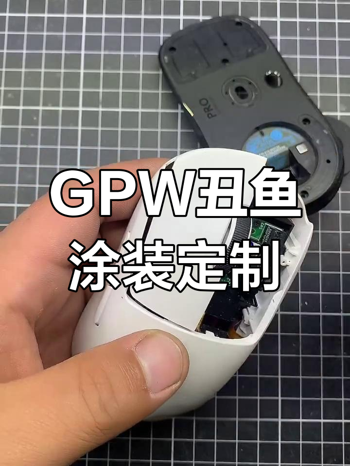 定制丑鱼主题GPW鼠标,蓝白渐变设计大揭秘