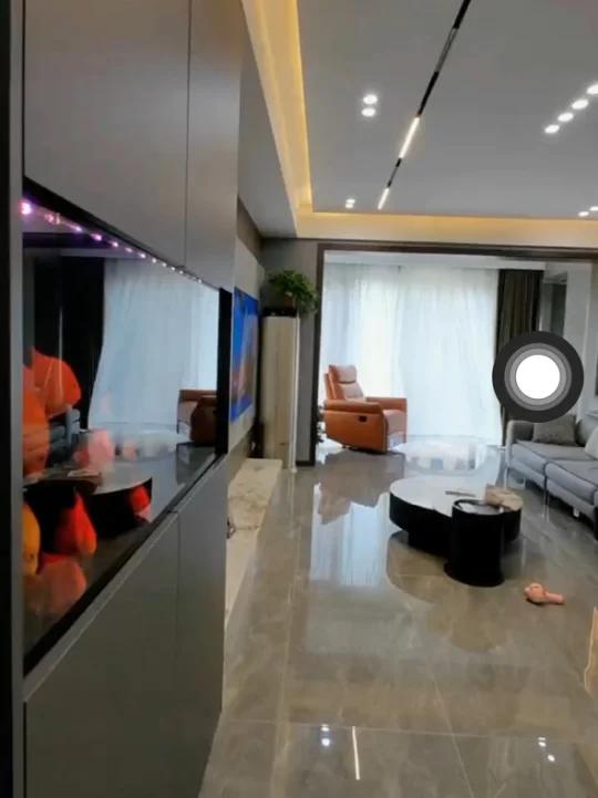 鱼缸柜一体式电视背景墙鱼缸设计案例分享