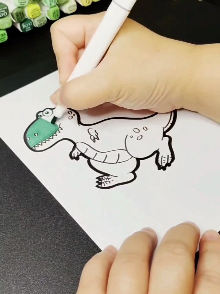 霸王龙简笔画教程