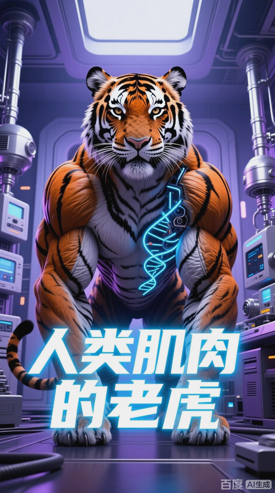 老虎与人类肌肉的奇妙结合