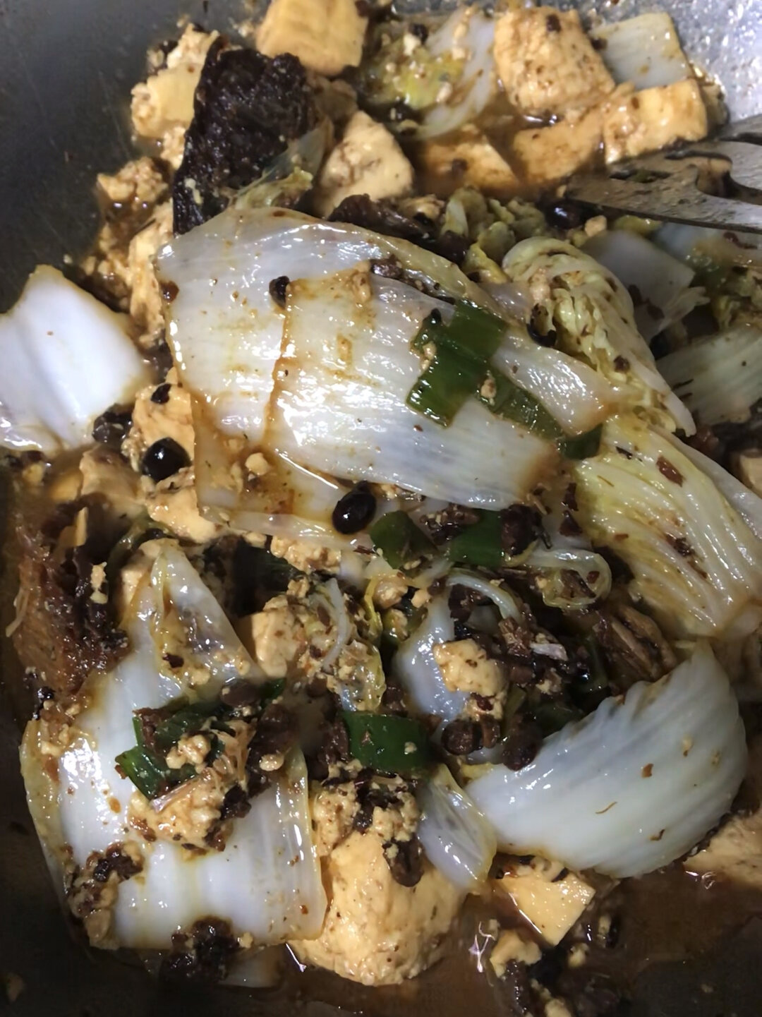 豆豉鱼炒白菜豆腐