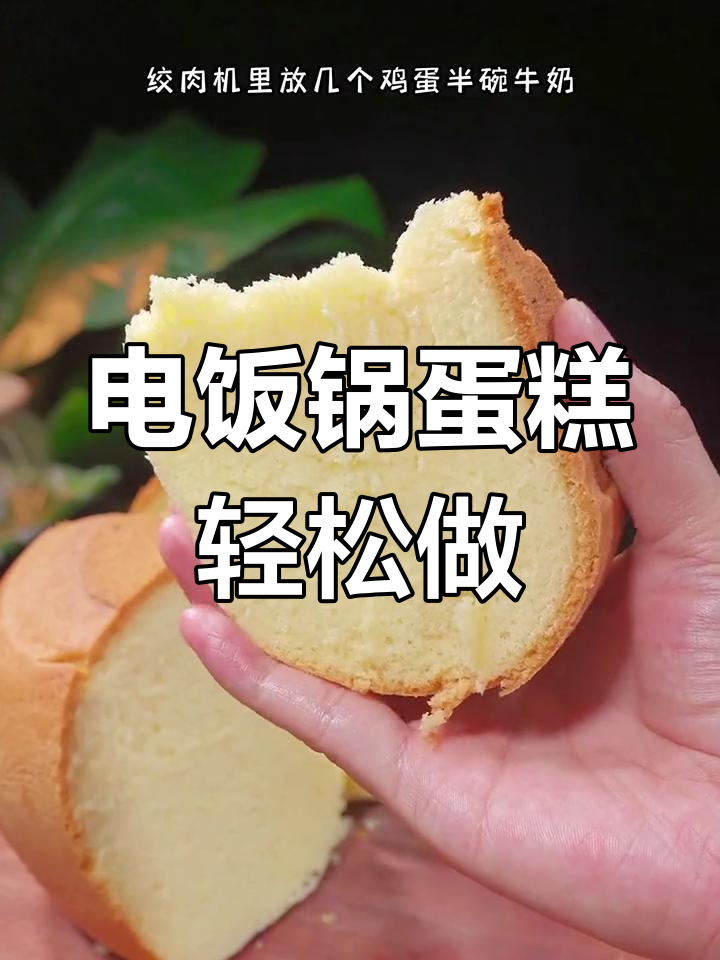 绞肉机做蛋糕,电饭锅一焖就搞定!