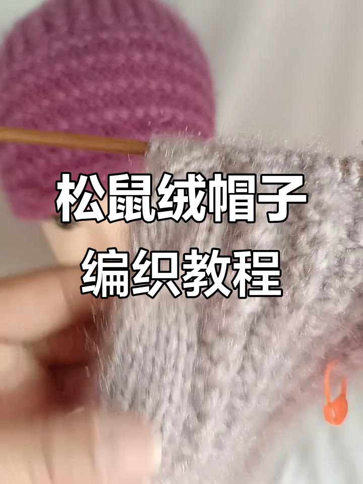 松鼠绒毛线帽编织技巧:麻花鱼骨织法详解
