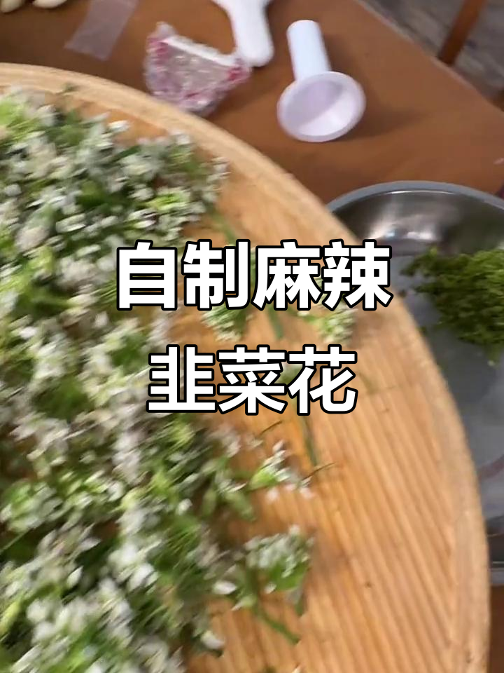 干韭菜花和辣椒末的疯狂制作,辣到不敢下嘴!