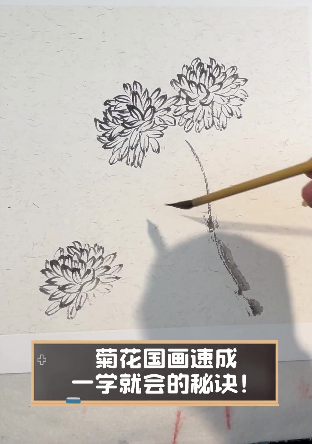 菊花国画速成,一学就会的秘诀!