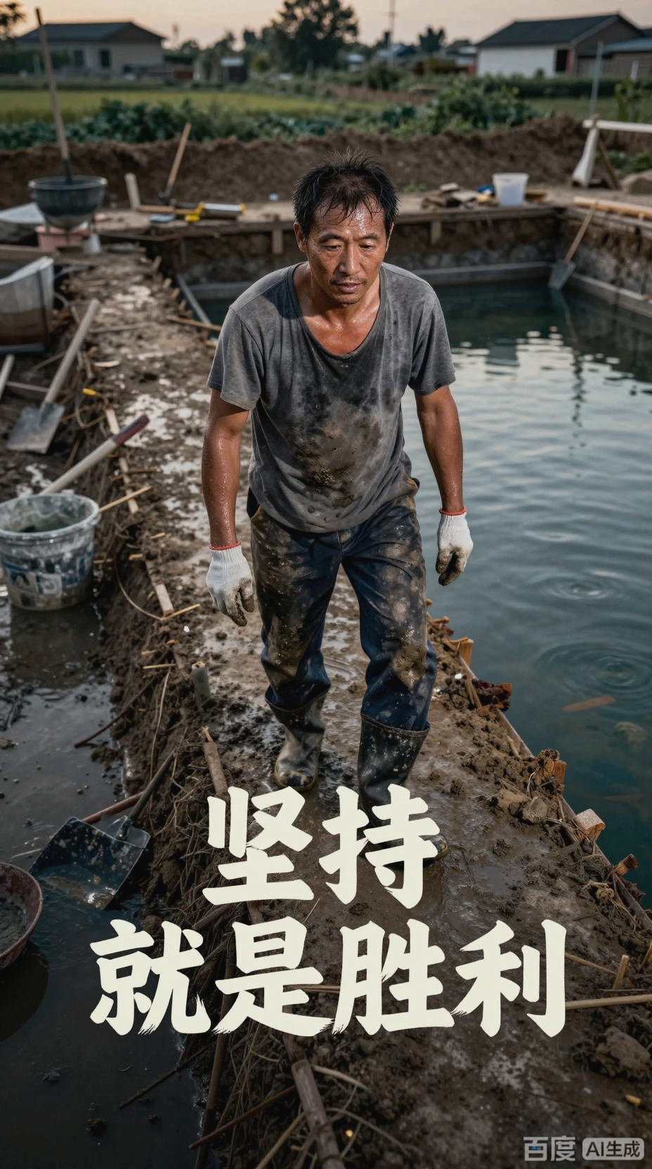 三次尝试，终筑坚固鱼池护坡