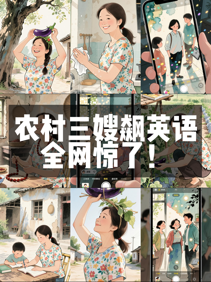 农村三嫂用蔬菜做头饰，一口流利英语惊呆全网！