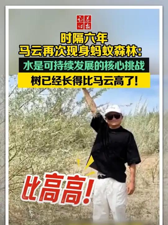 时隔六年,马云再次现身蚂蚁森林:水资源是可持续发展的核心挑战。树已经长得比马云高了!
