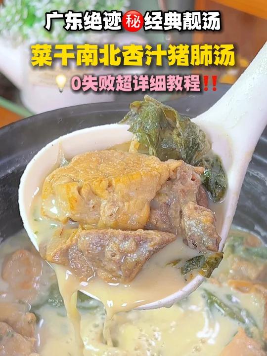 广东绝迹经典怀旧菜干南北杏汁煮肺汤