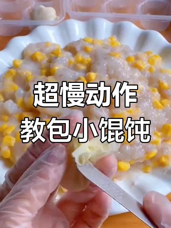 慢动作教你包福袋小馄饨,简单又好玩