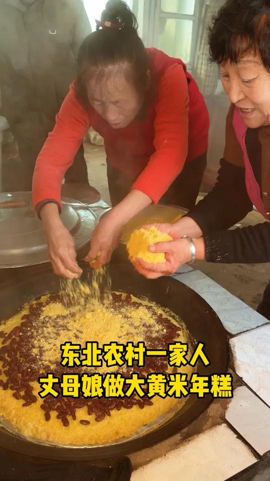 东北的猫冬生活，丈母娘做老式大黄米年糕