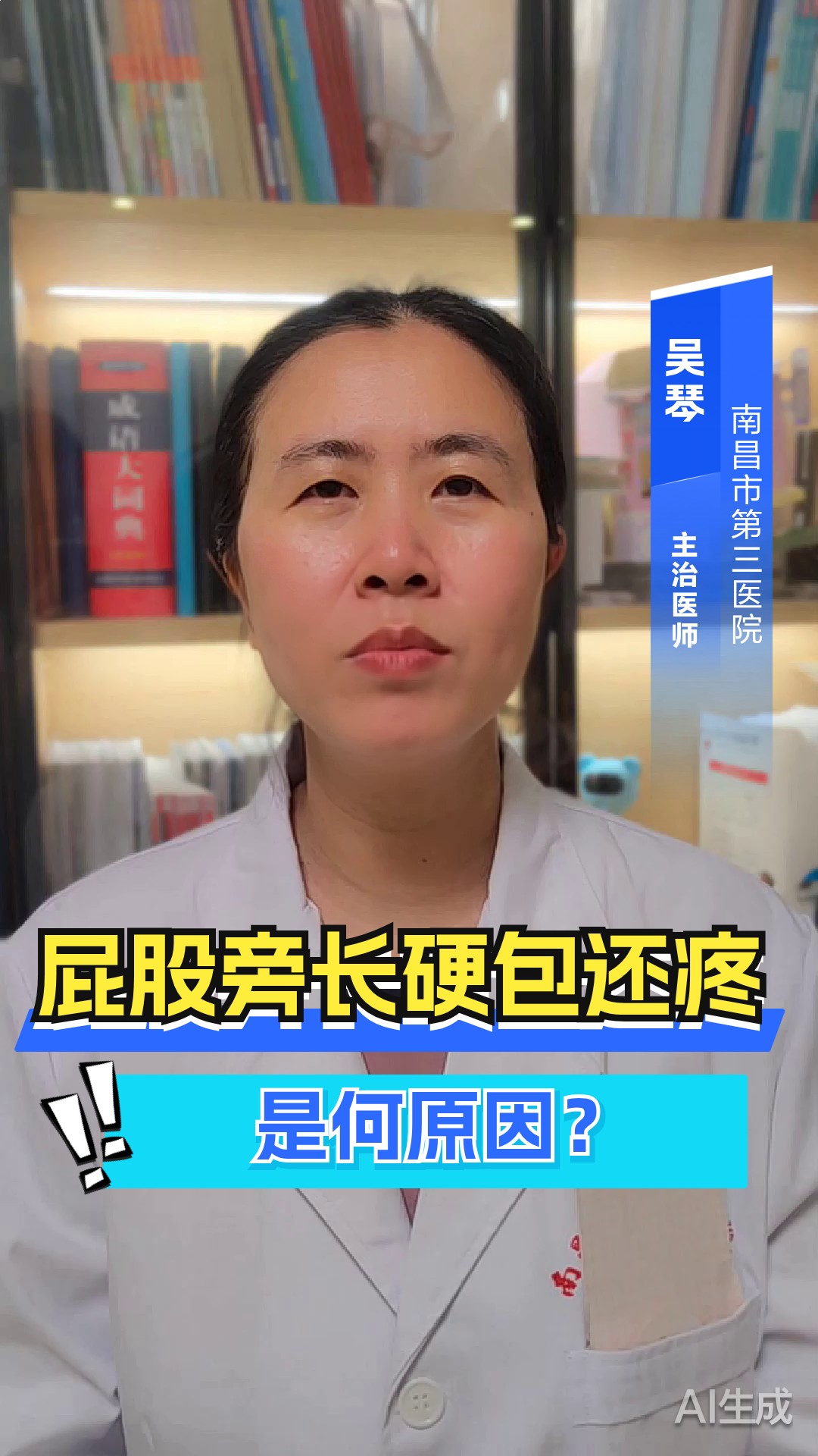 屁股旁边长了个包,按着疼,里面硬硬的