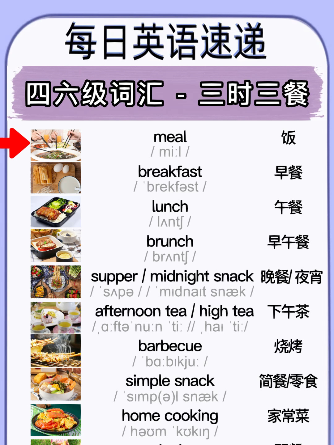 三时三餐相关英语表达|早啊打工人