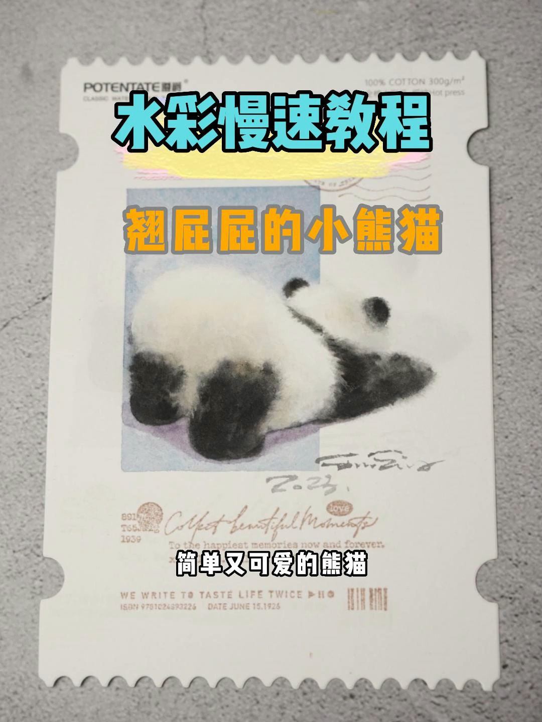 超简单熊猫画法,教学视频来啦