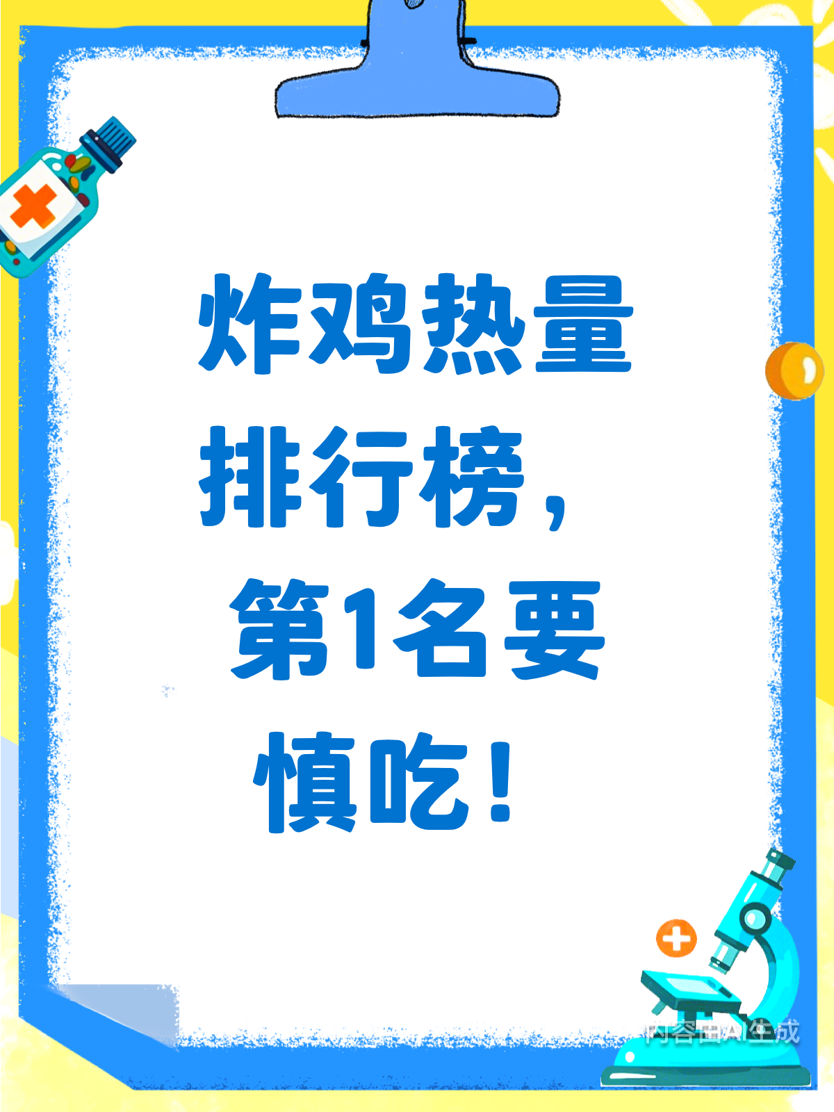 炸鸡热量大揭秘！第1名要慎选