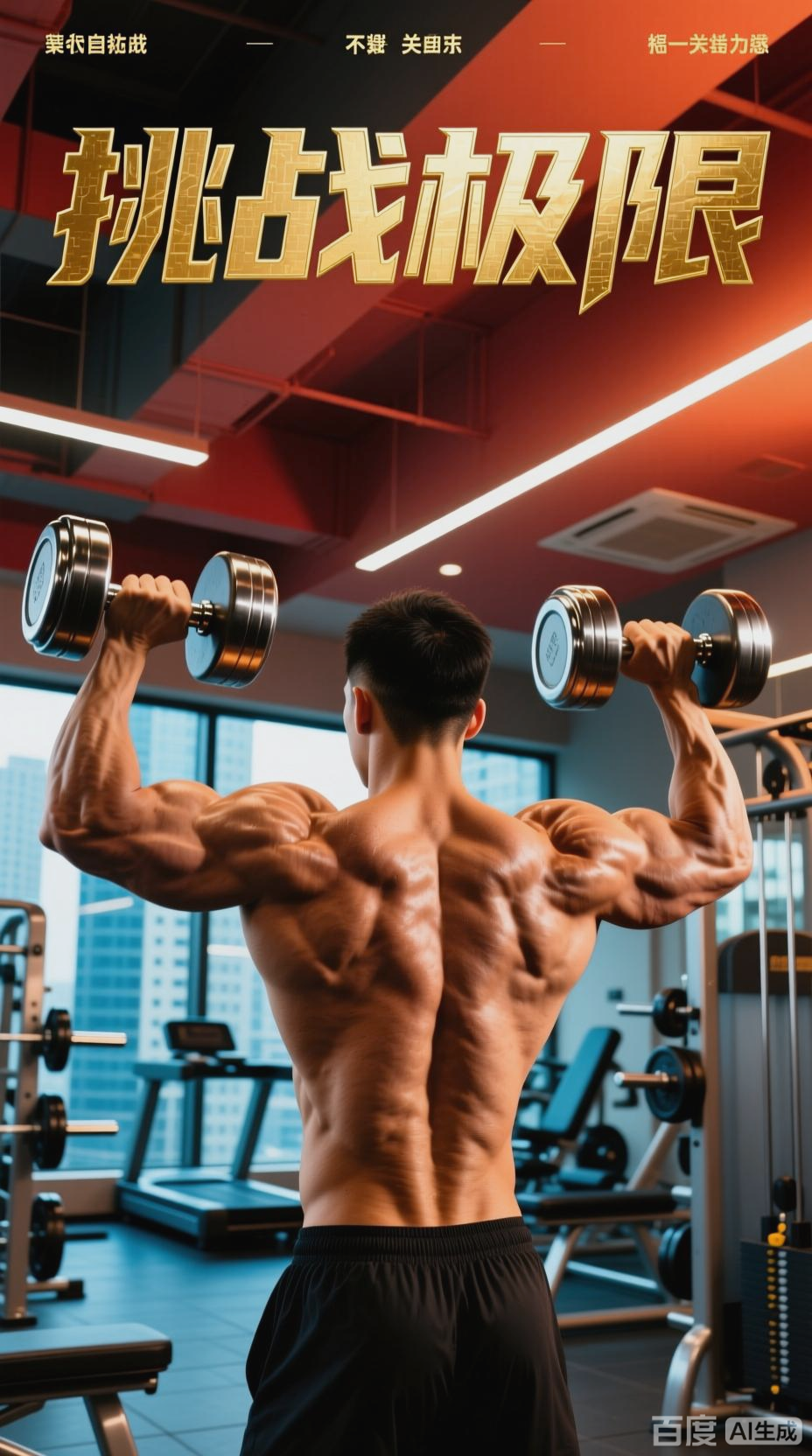 肌肉男的健身日常